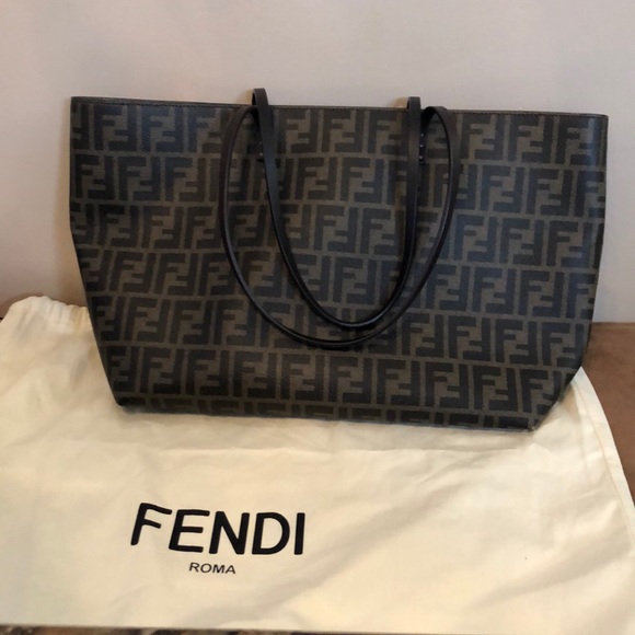 Fendi Handbags - 💯% Authentic FENDI Zucca Spalmati Roll Tote